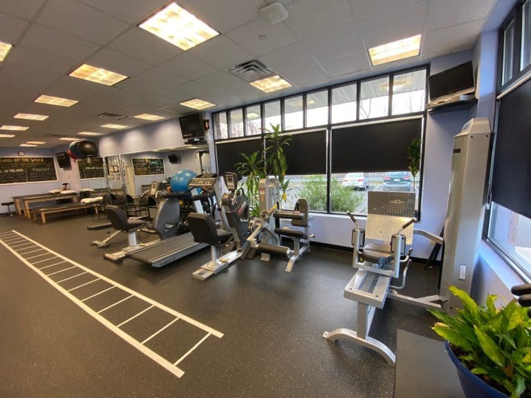 Treatment and exercise floor at BeneFIT Physical Therapy's Bridgewater, NJ clinic